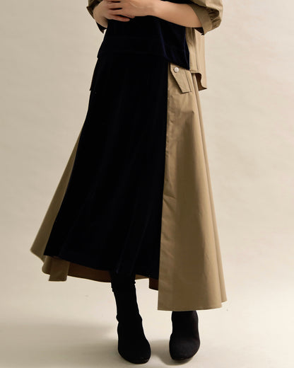 異素材組み合わせスカート
