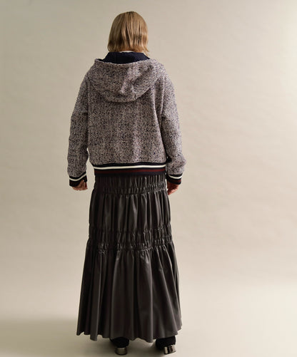 ツイードライクフードブルゾン