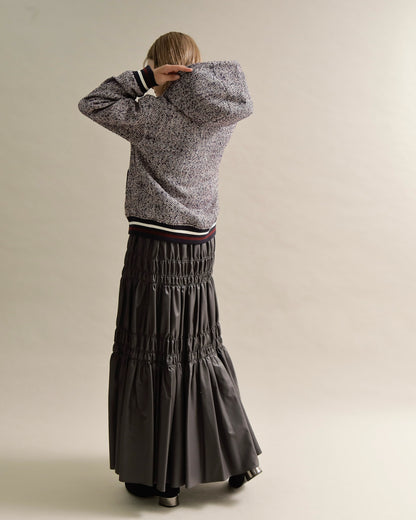 ツイードライクフードブルゾン