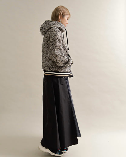 ツイードライクフードブルゾン