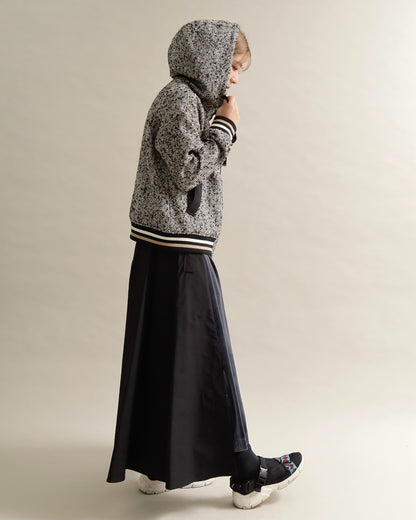 ツイードライクフードブルゾン