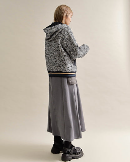 ツイードライクフードブルゾン