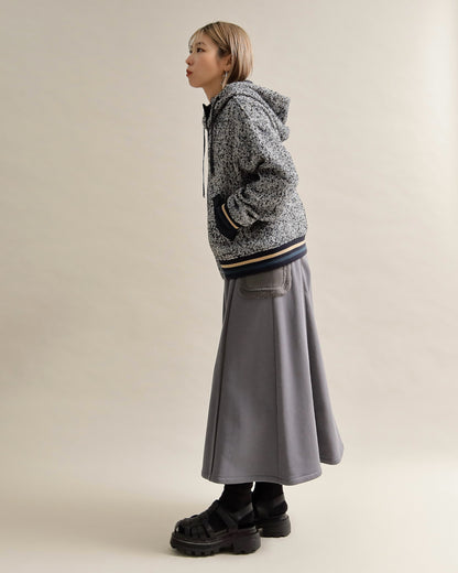 ツイードライクフードブルゾン