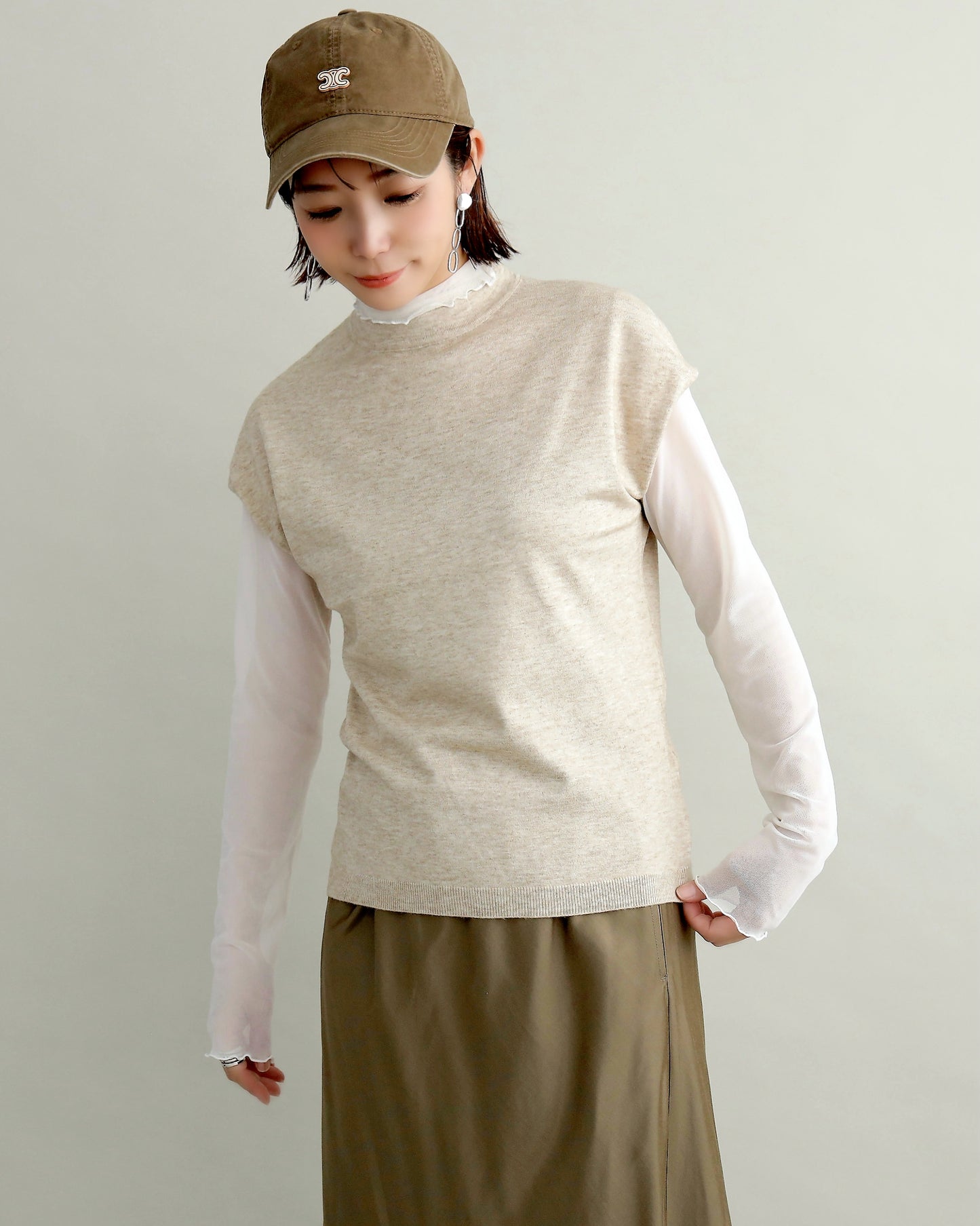 フレンチスリーブニット