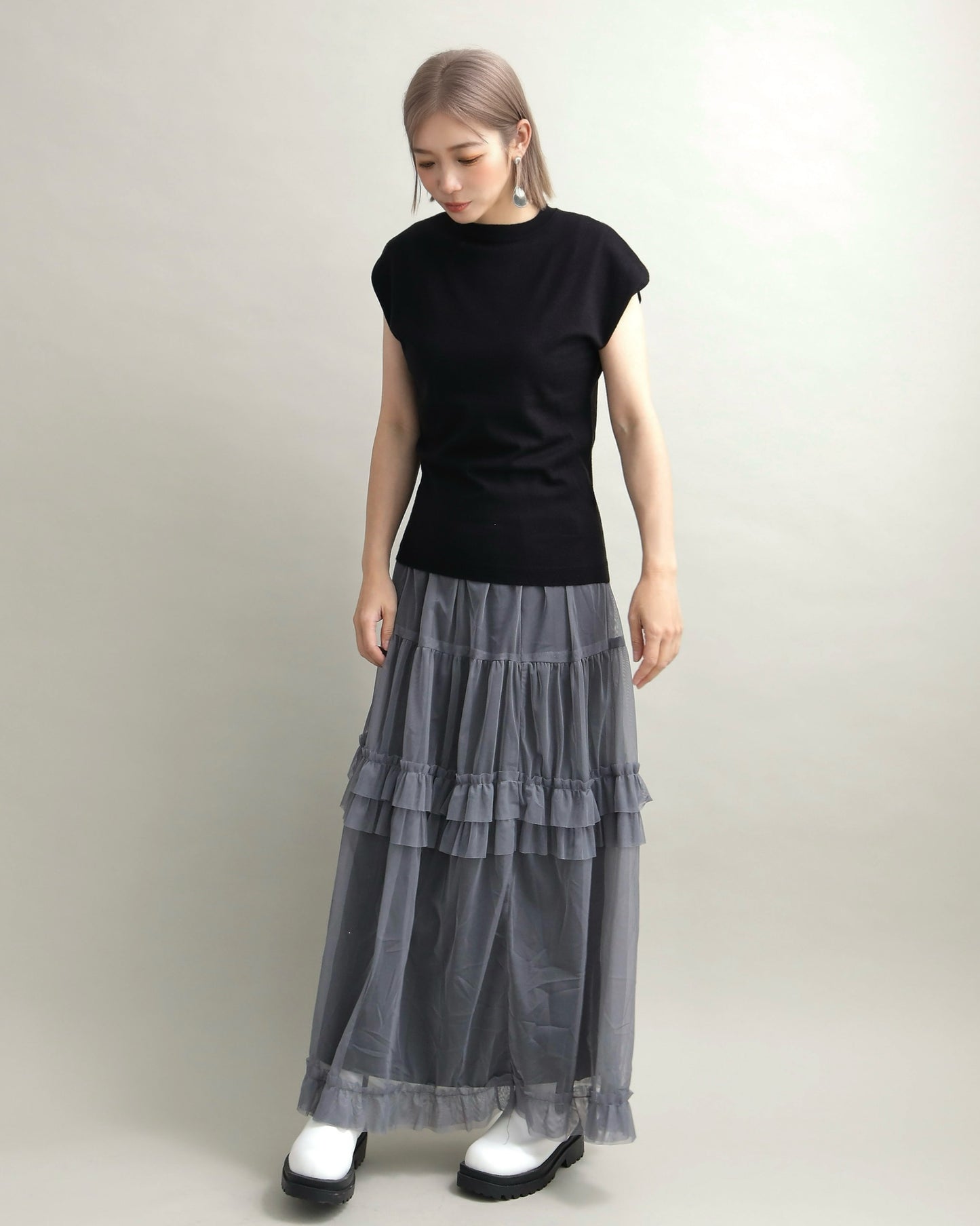 フレンチスリーブニット