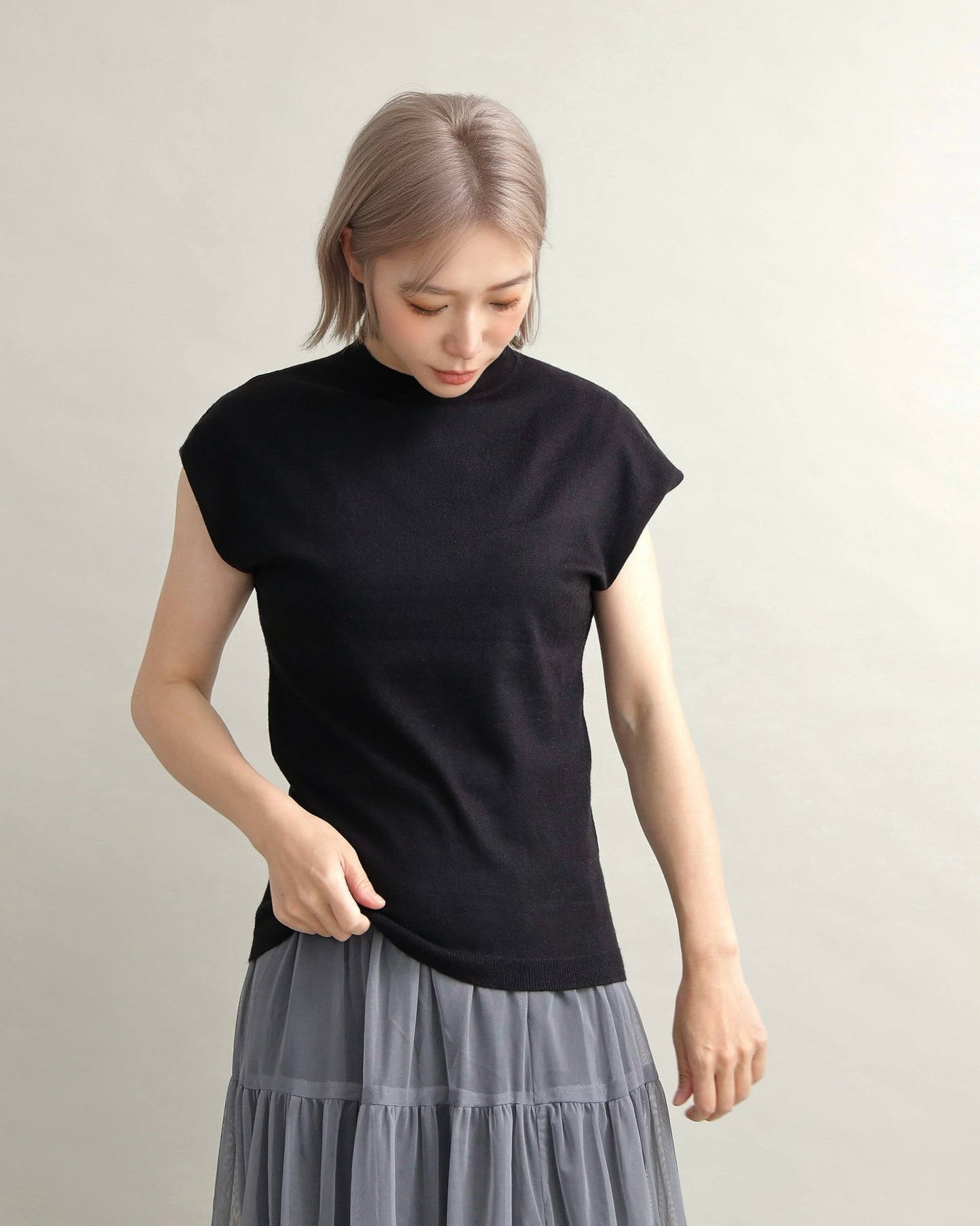 フレンチスリーブニット