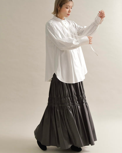 リボンタイブラウス