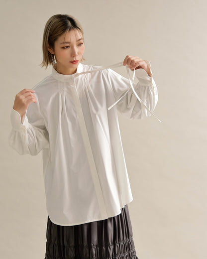 リボンタイブラウス