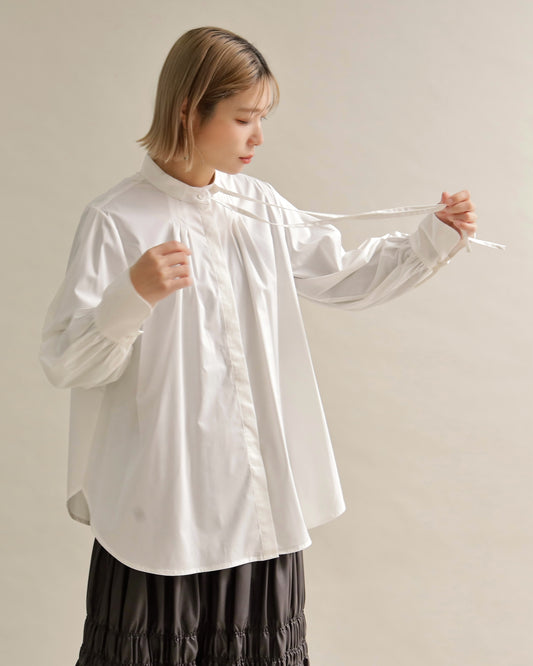 リボンタイブラウス