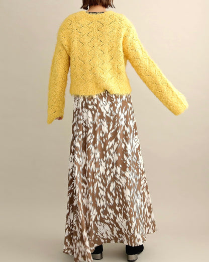 ふわシャギーVネックショートニット