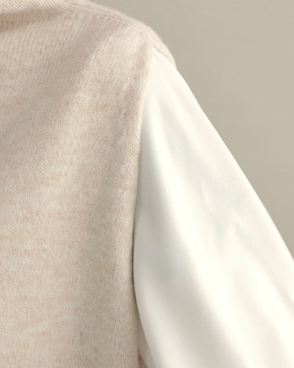 ソフトタッチハイネックレイヤードベスト