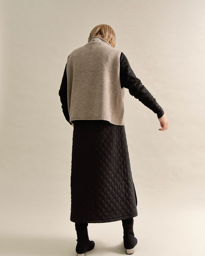 ソフトタッチハイネックレイヤードベスト