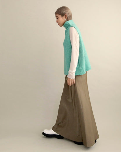 ソフトタッチハイネックレイヤードベスト