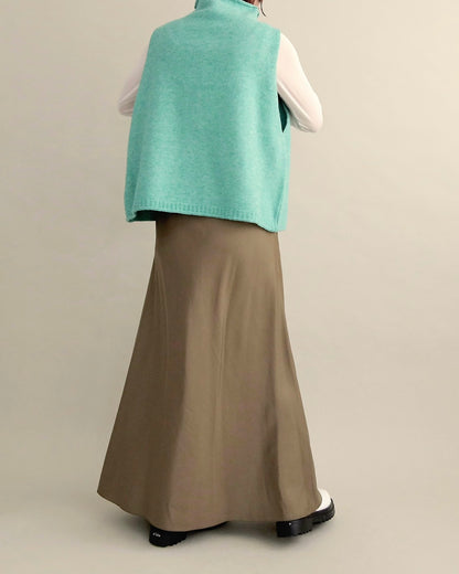 ソフトタッチハイネックレイヤードベスト