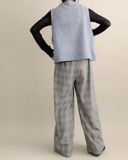 ソフトタッチハイネックレイヤードベスト