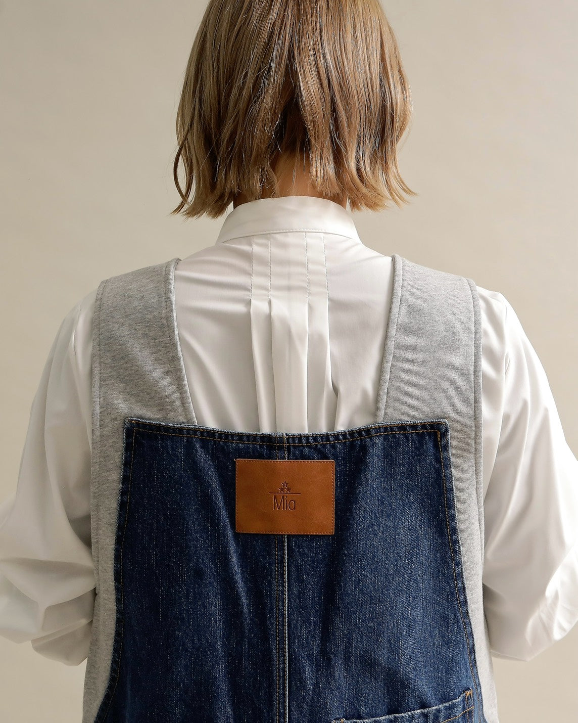 ヴィンテージウォッシュ デニムワイドサロペット