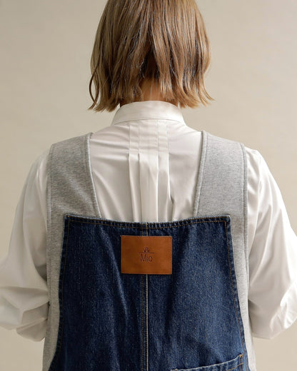 ヴィンテージウォッシュ デニムワイドサロペット