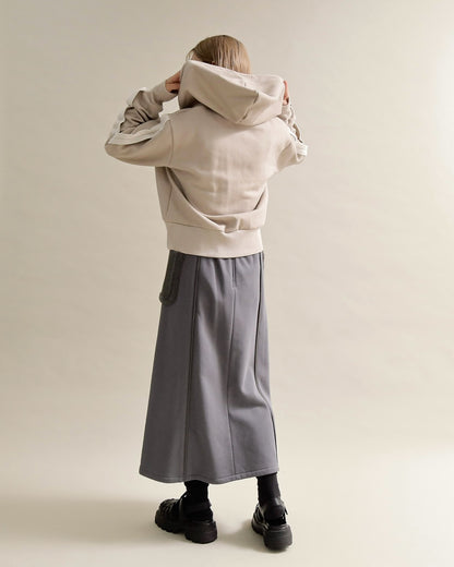 スリットスリーブ・ショートフーディー