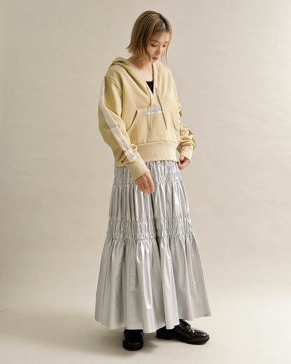 スリットスリーブ・ショートフーディー