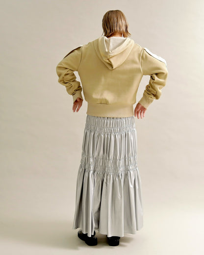 スリットスリーブ・ショートフーディー