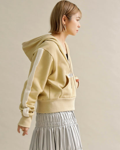 スリットスリーブ・ショートフーディー