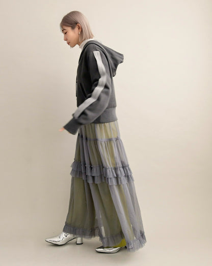 スリットスリーブ・ショートフーディー