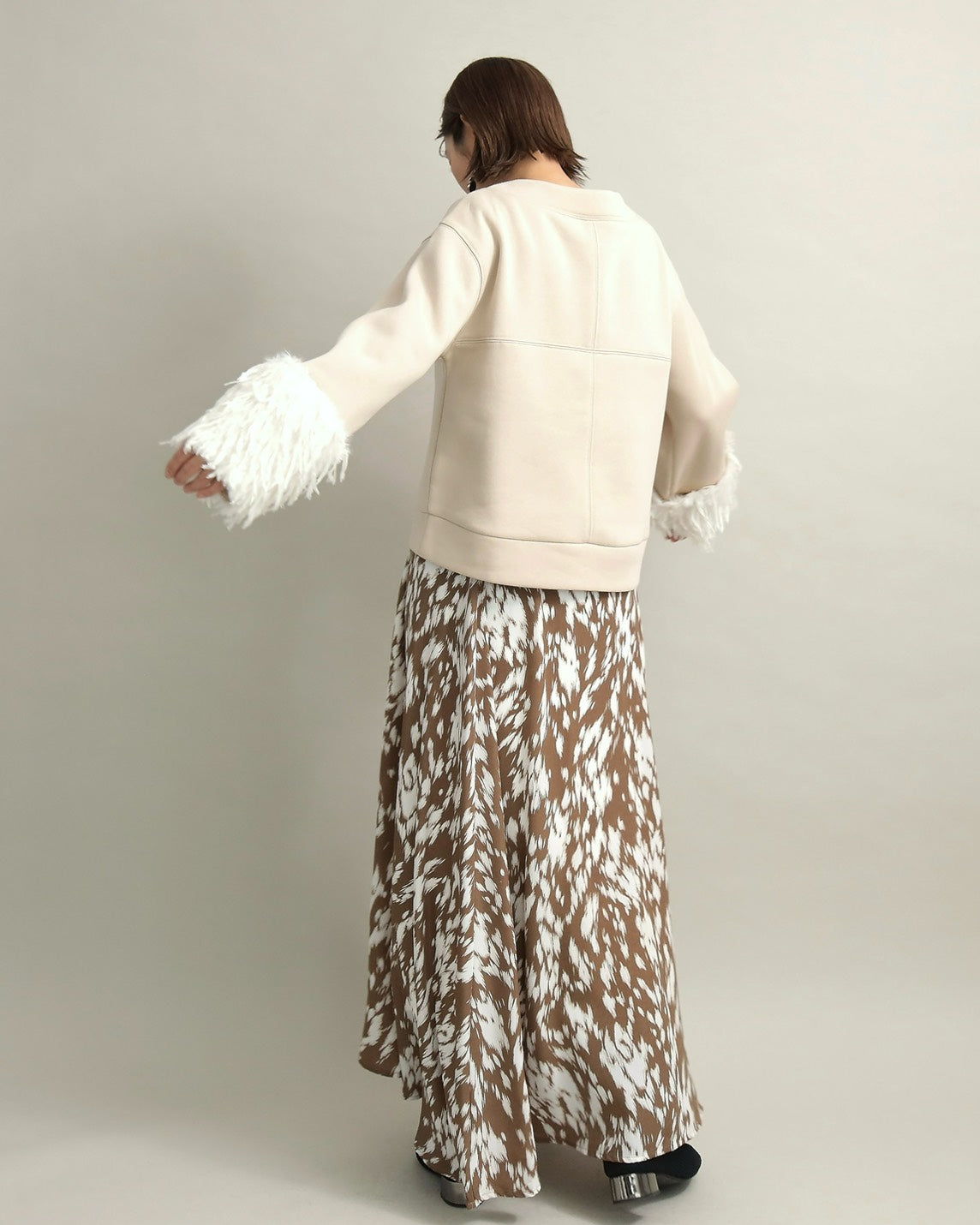 フリンジファースリーブ・スウェットプルオーバー