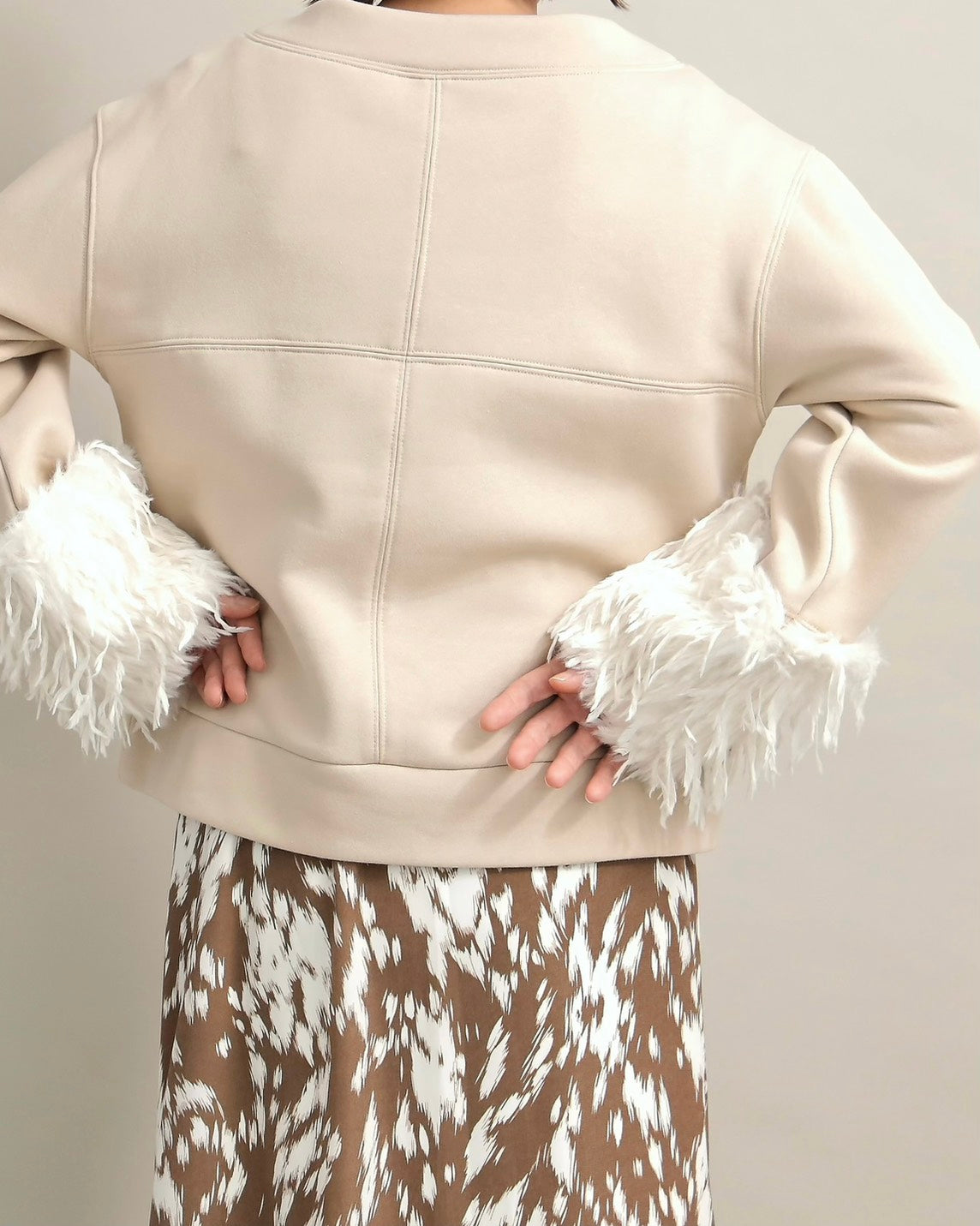 フリンジファースリーブ・スウェットプルオーバー