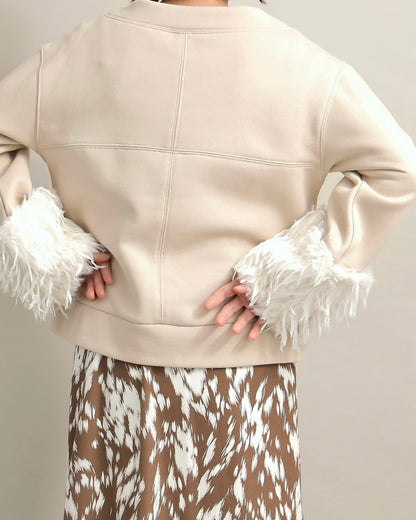 フリンジファースリーブ・スウェットプルオーバー