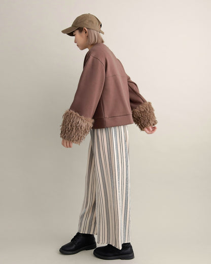 フリンジファースリーブ・スウェットプルオーバー