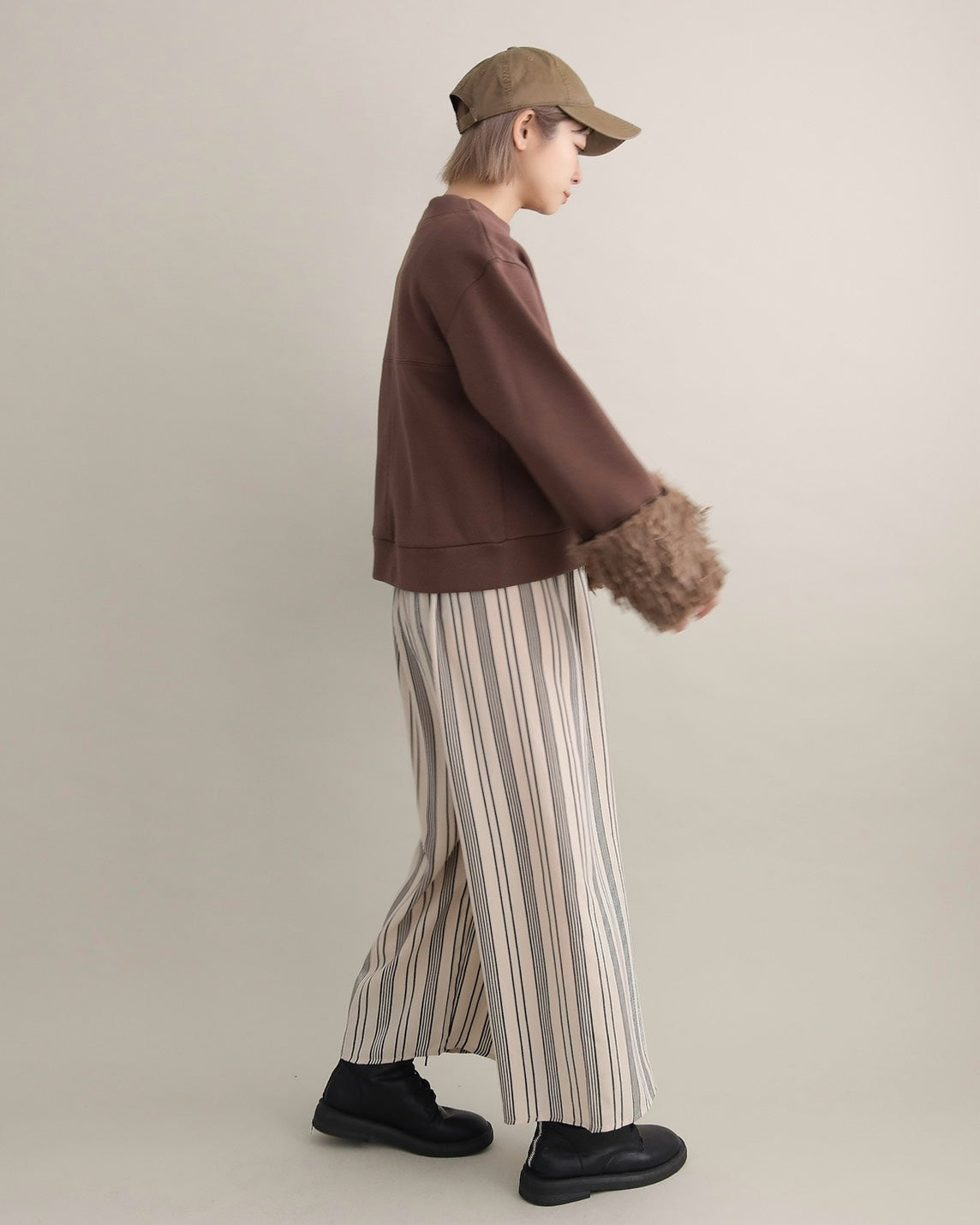 フリンジファースリーブ・スウェットプルオーバー