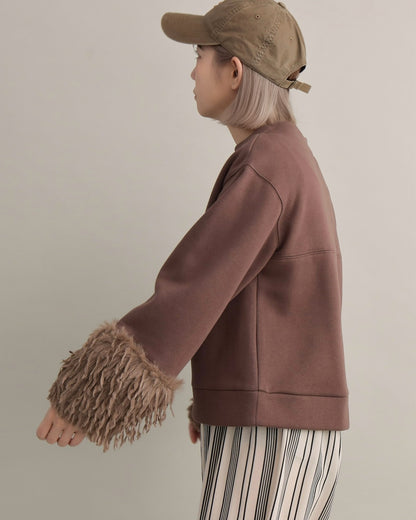 フリンジファースリーブ・スウェットプルオーバー