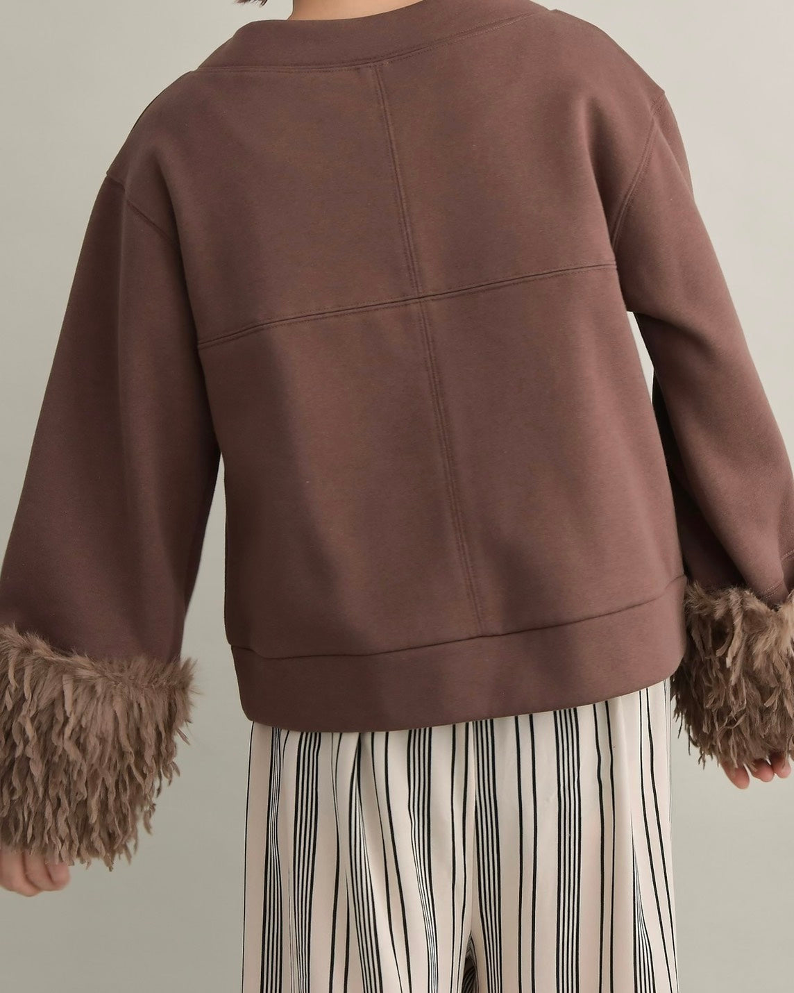 フリンジファースリーブ・スウェットプルオーバー