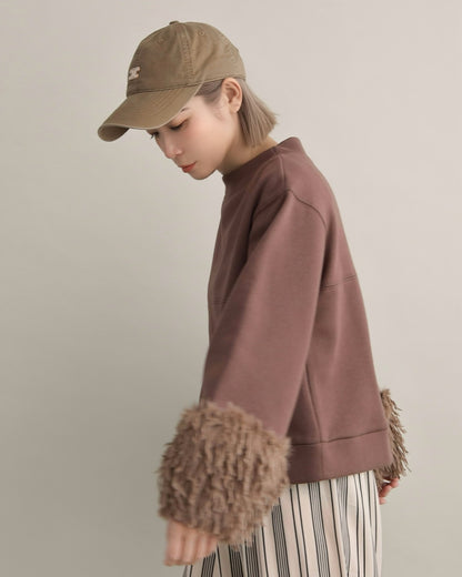 フリンジファースリーブ・スウェットプルオーバー