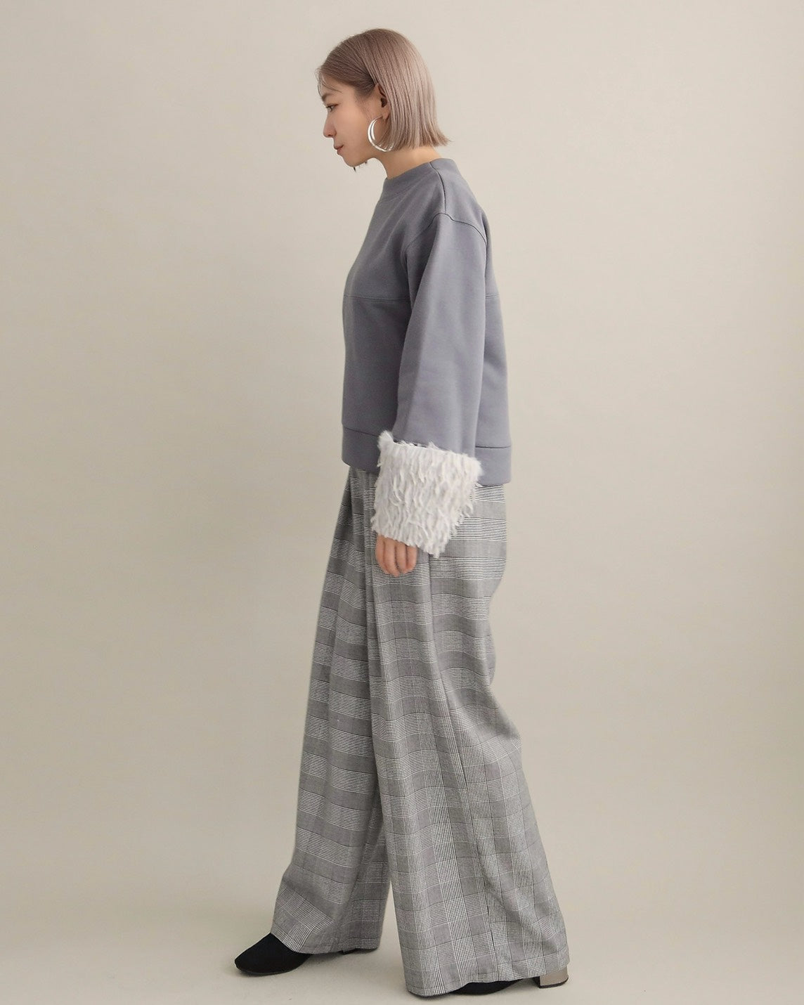 フリンジファースリーブ・スウェットプルオーバー