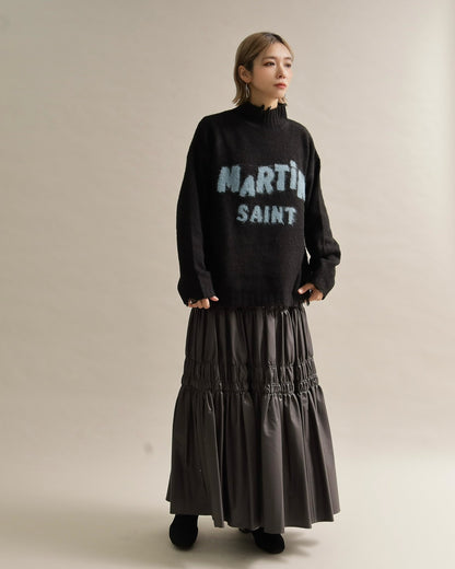 フワモコロゴルーズニット