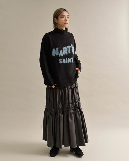 フワモコロゴルーズニット