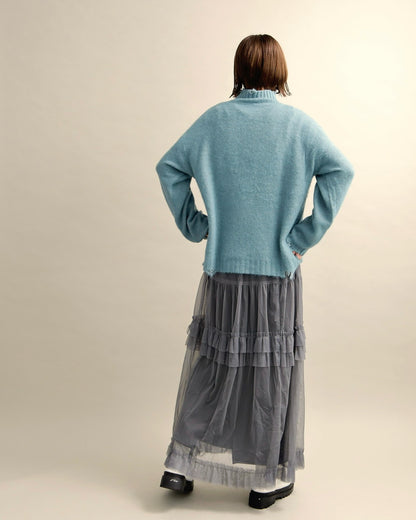 フワモコロゴルーズニット