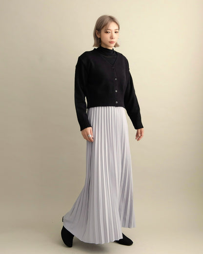 バックロゴショートカーディガン