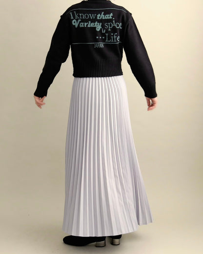 バックロゴショートカーディガン