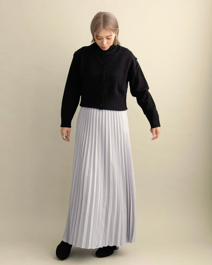 バックロゴショートカーディガン