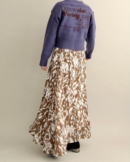 バックロゴショートカーディガン