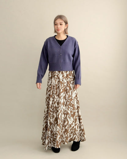 バックロゴショートカーディガン