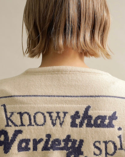 バックロゴショートカーディガン