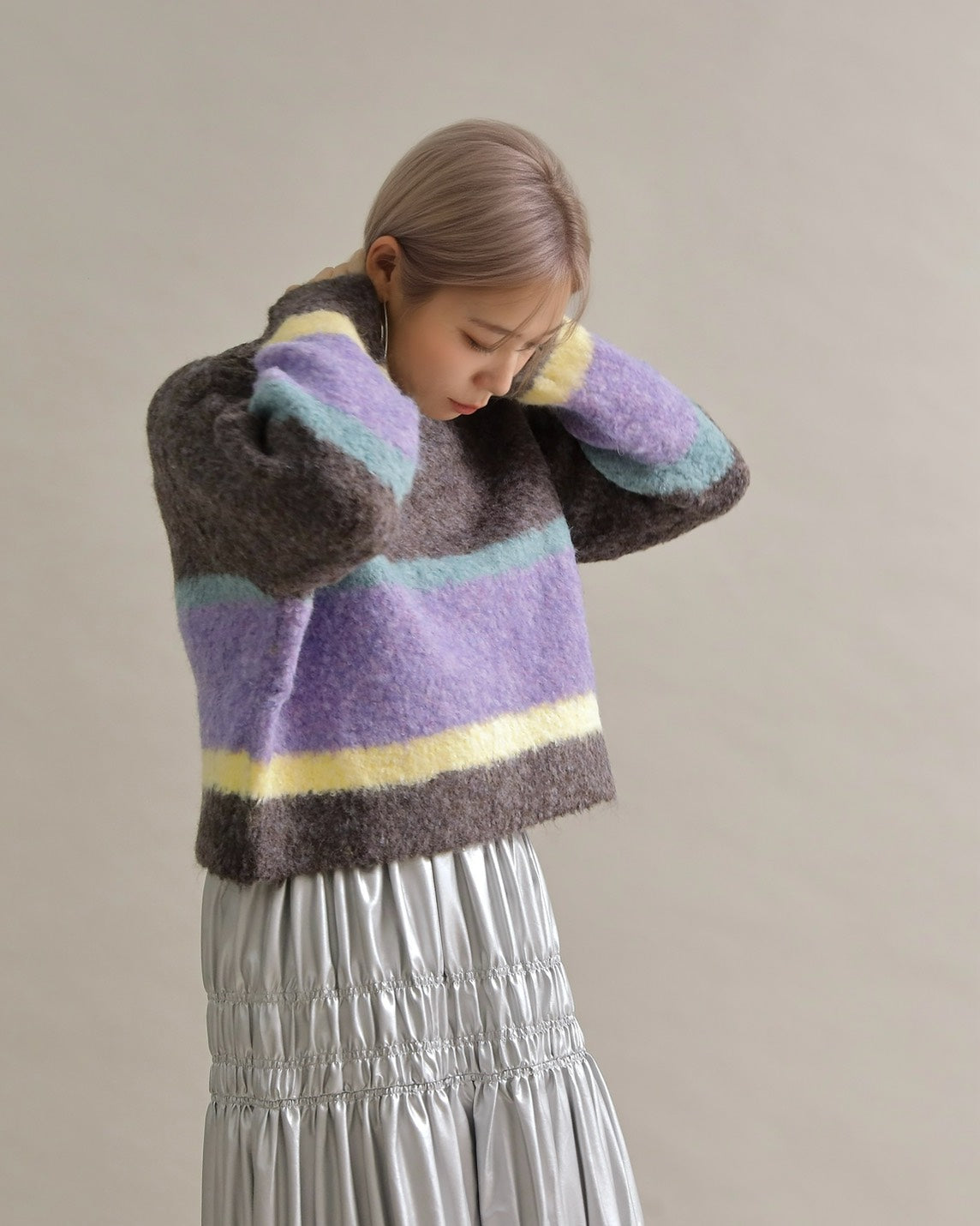 ニュアンスボーダーニット