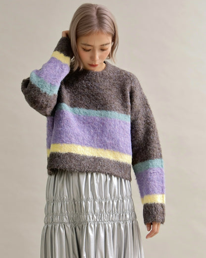 ニュアンスボーダーニット