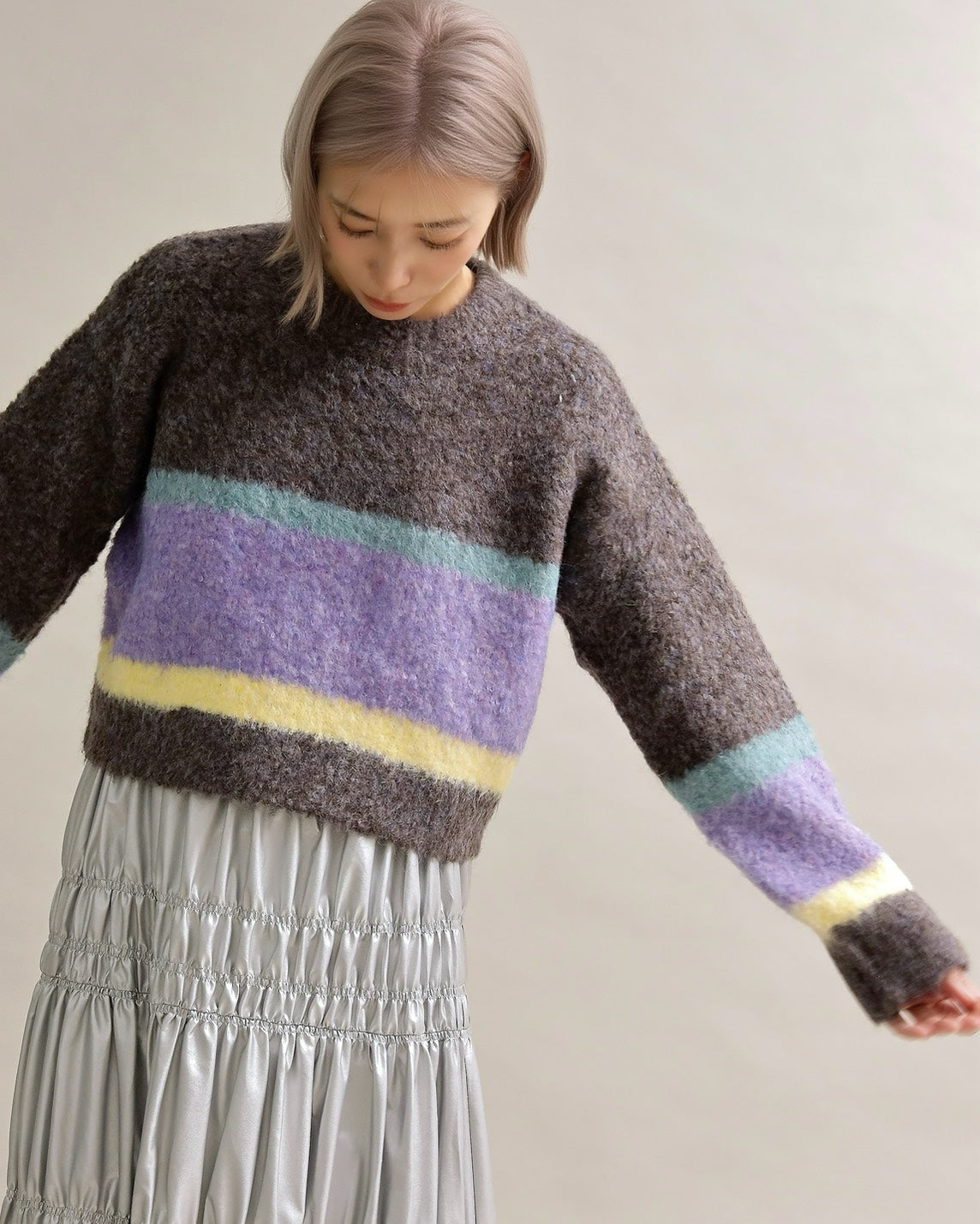 ニュアンスボーダーニット