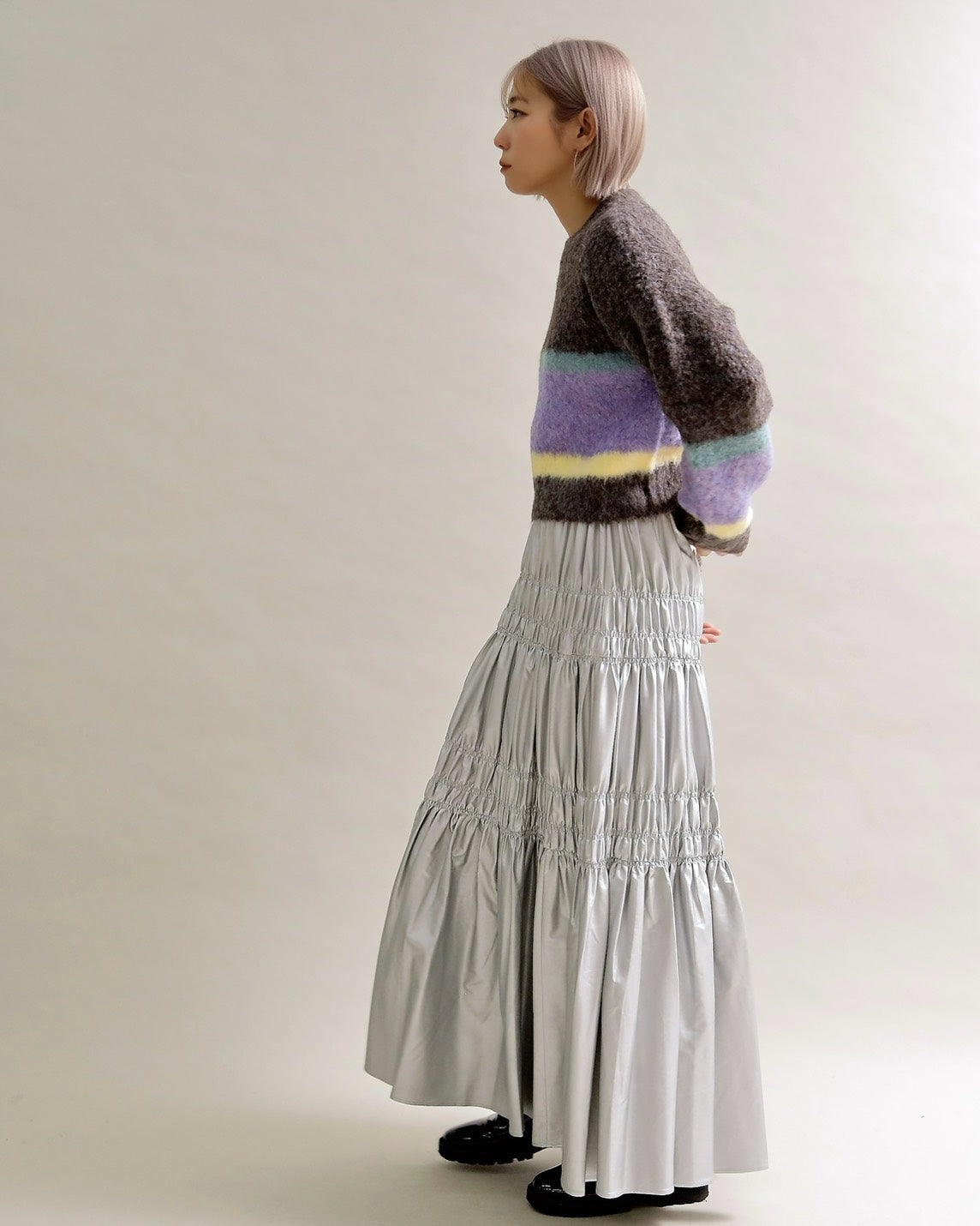 ニュアンスボーダーニット