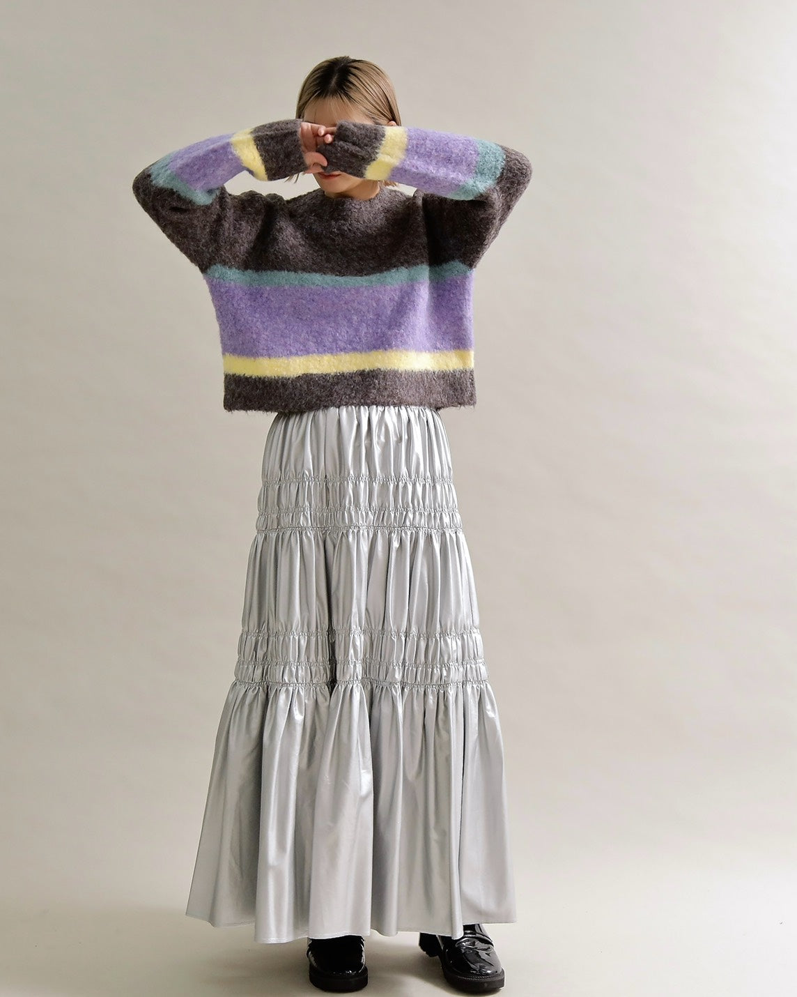 ニュアンスボーダーニット