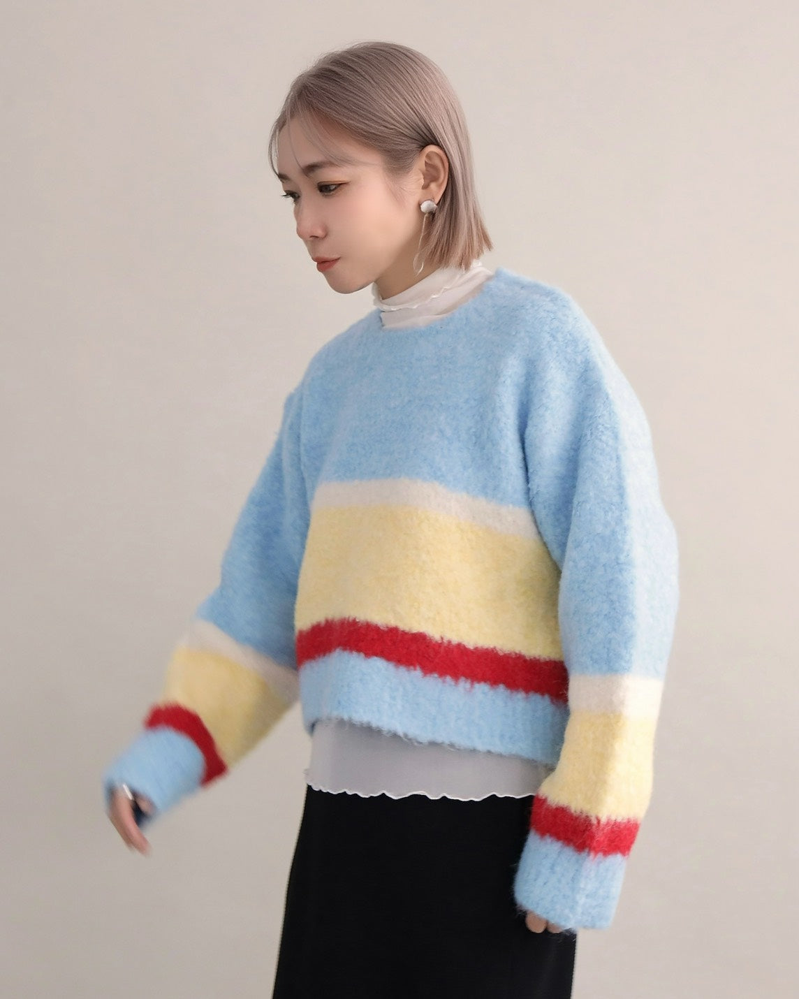 ニュアンスボーダーニット